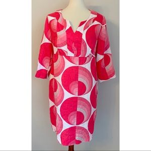 ✨SALE✨Boden Pink + White Linen Tunic 12L
